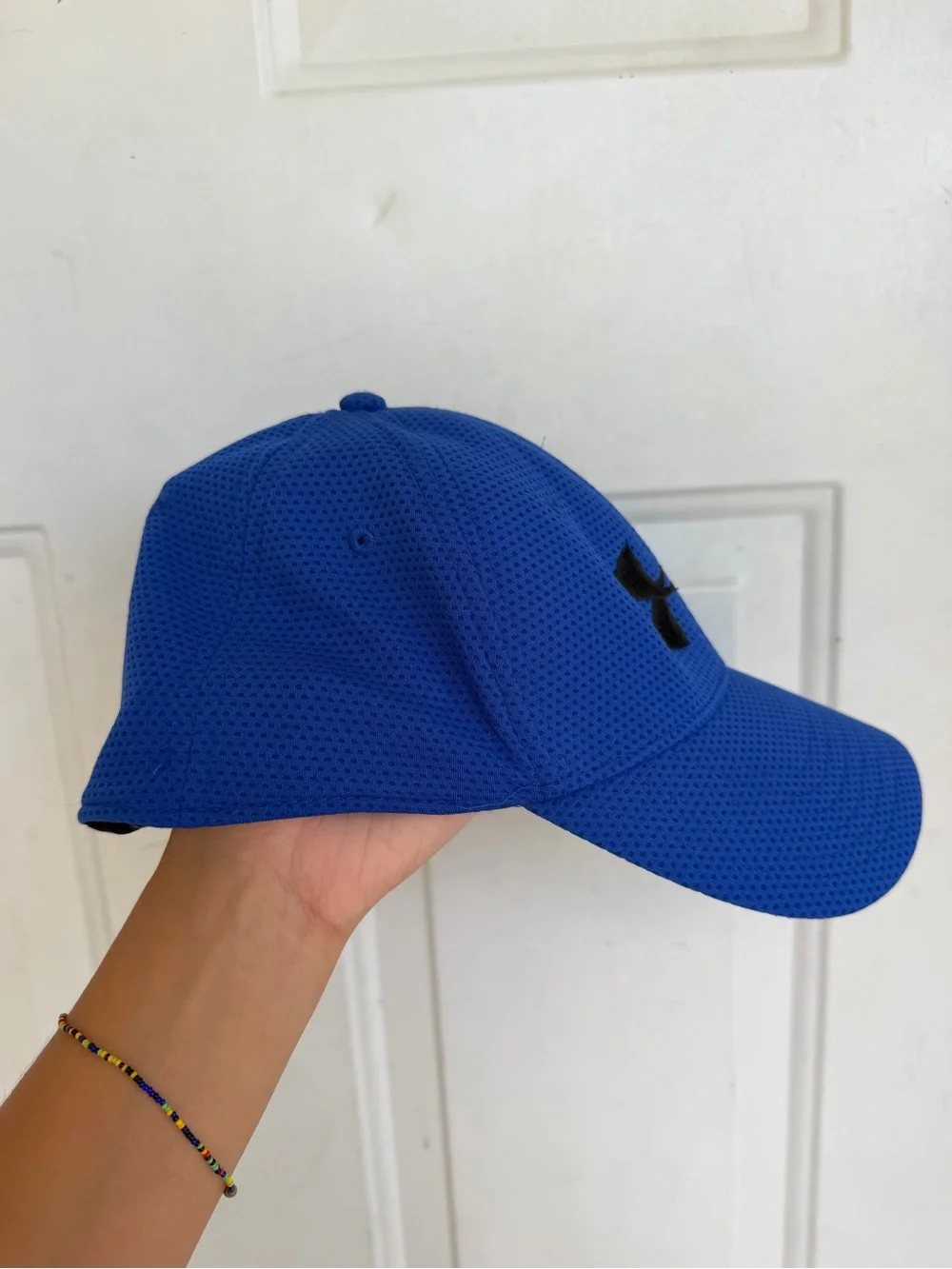 Under Armour Blue Baseball Cap Hat Blue MD/LG Stretch Fit Baseball